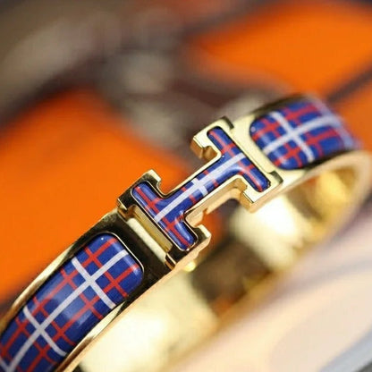[Dawnora Jewelry]H TARTAN BRACELET 12MM