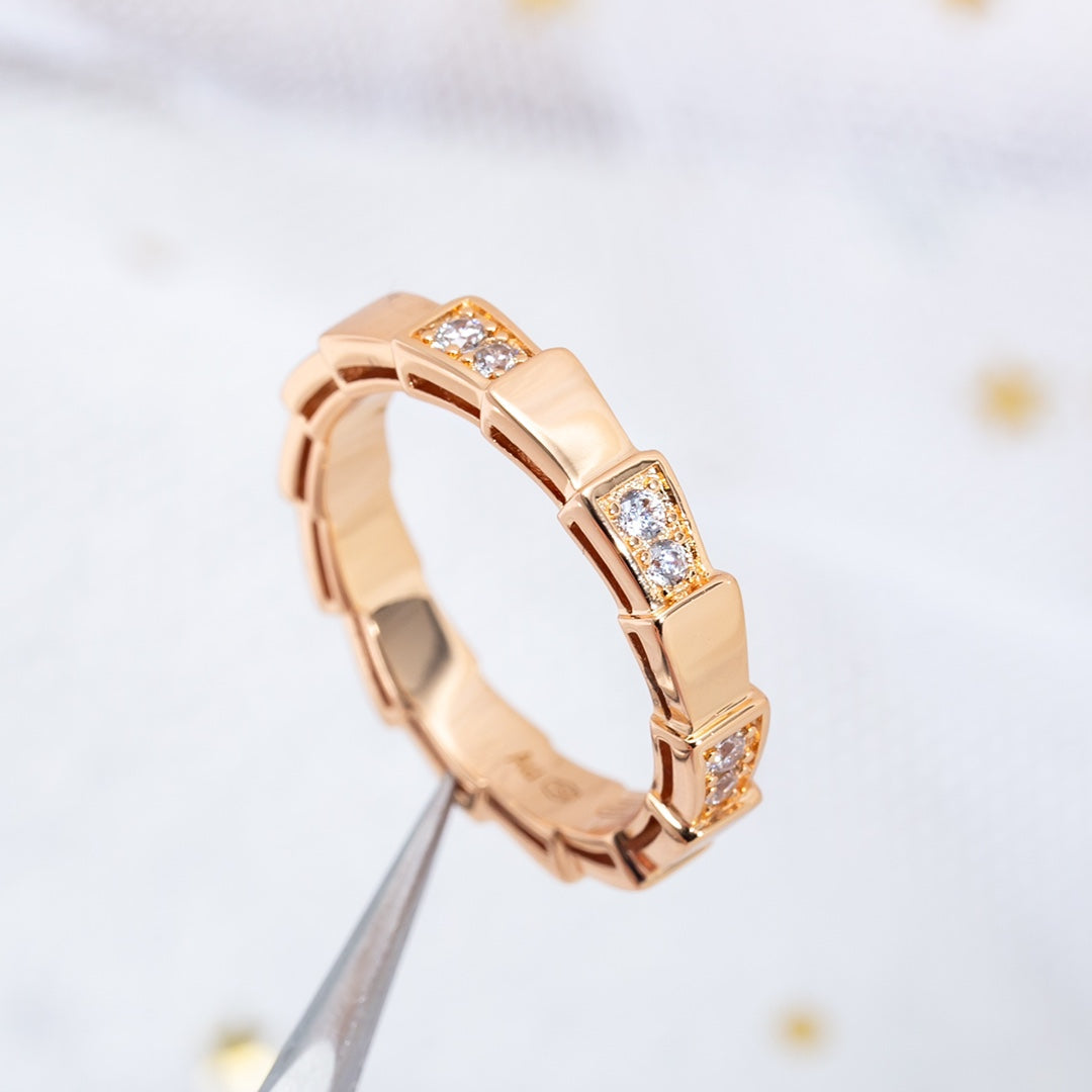 [Dawnora Jewelry]SERPENTI RING PINK GOLD  3MM