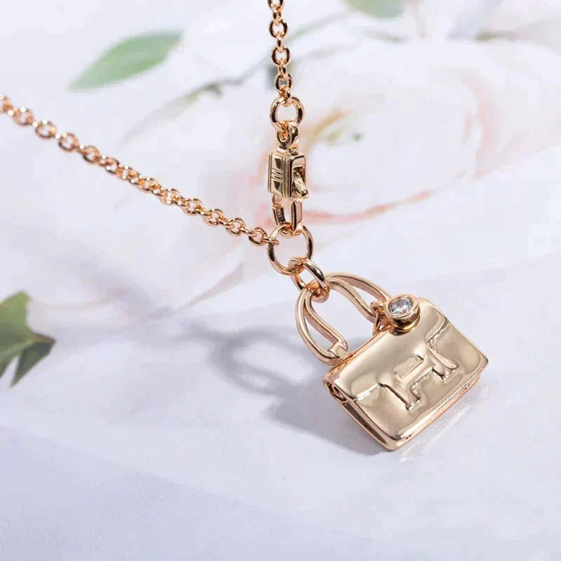 [Dawnora Jewelry]AMULETTE PEDANT ROSE GOLD NECKLACE