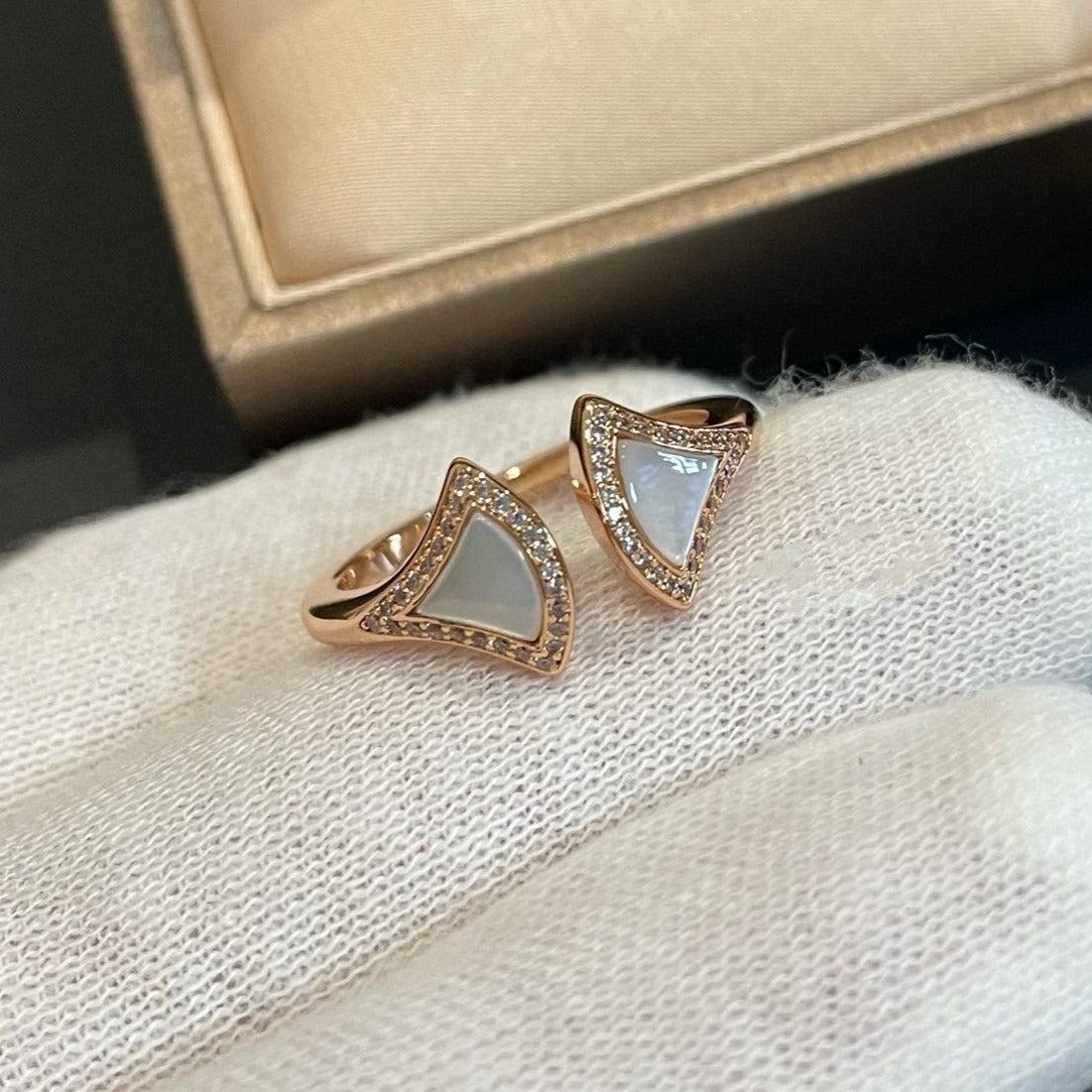 [Dawnora Jewelry]DREAM MOP DIAMOND OPEN RING