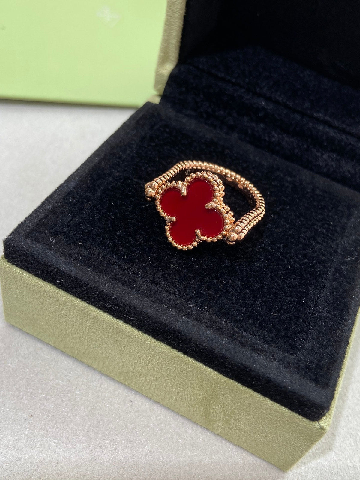 [Dawnora Jewelry]CLOVER RIVERSIBLE ROSE GOLD RING