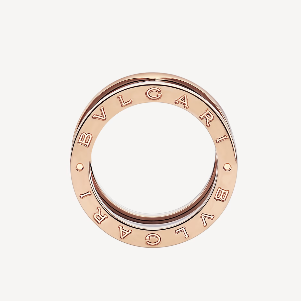[Dawnora Jewelry]ZERO 1 FOUR-BAND LOOPS AND BLACK CERAMIC SPIRAL PINK GOLD RING