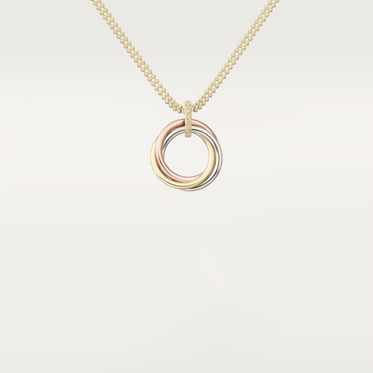 [Dawnora Jewelry]TRINITY MEDIUM  DIAMONDS NECKLACE