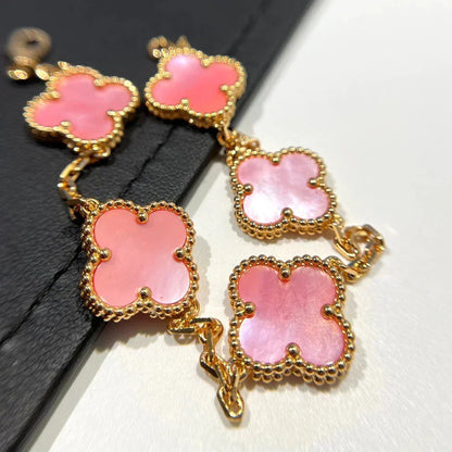 [Dawnora Jewelry] CLOVER 5 MOTIFS  PINK MOP BRACELET COLLECTION