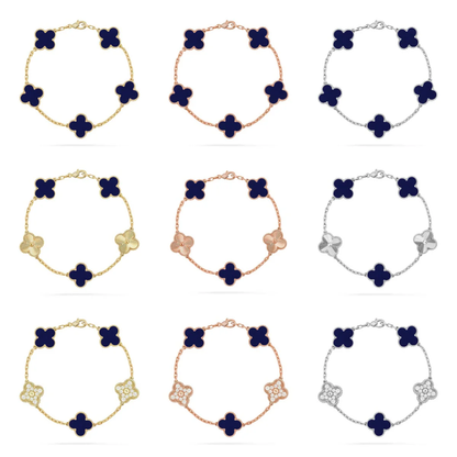 [Dawnora Jewelry]CLOVER 5 MOTIF LAPIS LAZULI BRACELET COLLECTION