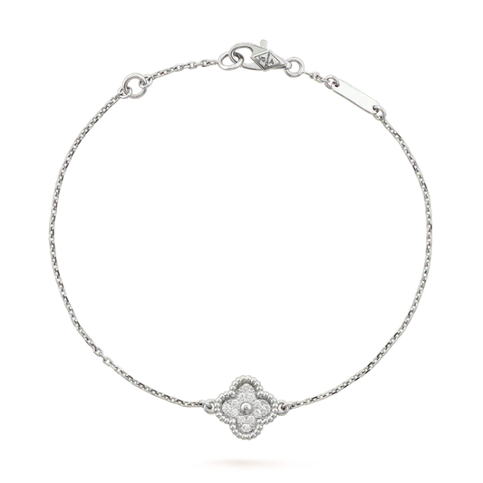 [Dawnora Jewelry]CLOVER  SINGLE FLOWER BRACELET SILVER