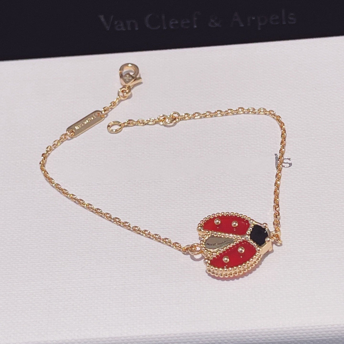 [Dawnora Jewelry]LUCKY SPRING 1 MOTIF PINK GOLD BRACELET