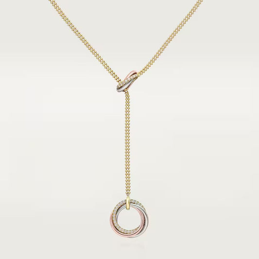 [Dawnora Jewelry]TRINITY DIAMONDS NECKLACE